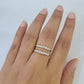 Real 14k Diamond Ladies Ring Yellow Gold Enhancer Guard Wrap Engagement Wedding