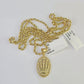 10k 2.5mm Rope Chain Crown Pendant 18"-30" Yellow Gold Set Charm Necklace