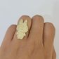10k Cartoon Monster Ring Charm Pendant Yellow Gold Women Men Real Genuine