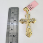 14k Miami Cuban Chain Jesus Cross Charm Pendant 3mm 18"24" inch SET Necklace