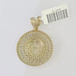 10k Yellow Gold Chain Head Charm Pendant Set 5mm Miami Cuban Link Necklace Real