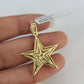 10k Solid Rope Chain 3mm Diamond Star Pendant Charm Necklace SET 18-26 in