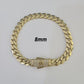 Real 10k Gold Monaco Bracelet 7mm-11mm 8"-8.5" 10kt Yellow