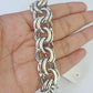 10k Chino Link ID Bracelet White Gold 16mm 9 Inches Solid For Men's 10kt Real