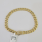 Real 10K Royal Monaco Bracelet Yellow Gold 7" Box Clasp 7mm Genuine Unisex