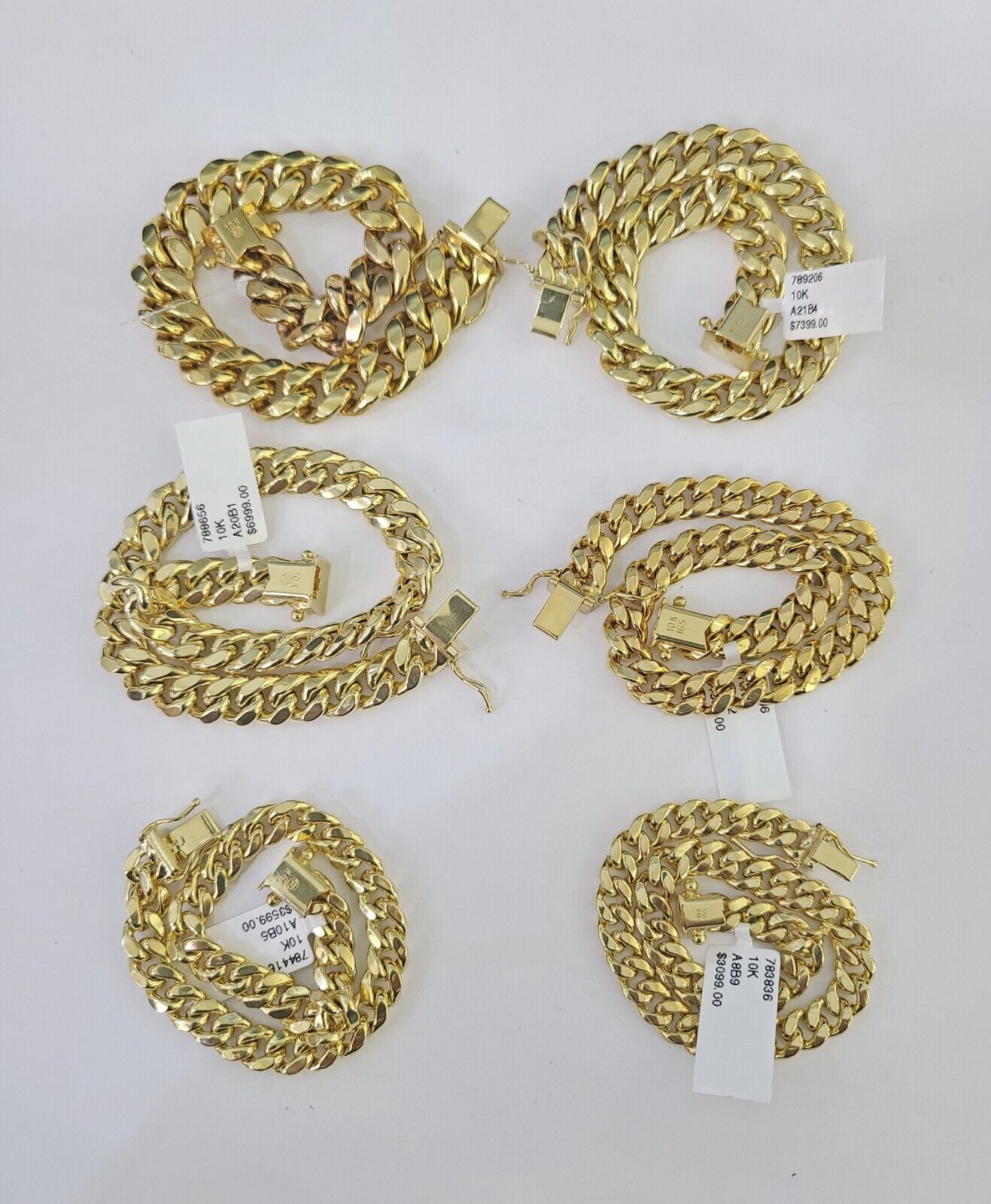 Real 10k Miami Cuban link Bracelet 6mm-11mm 7.5"-9" 10kt Yellow Gold