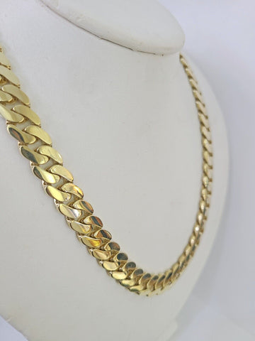 Real 10K Royal Monaco Chain Box Clasp 11mm Gold Necklace 10Kt 24" Genuine