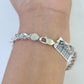 Real 10K Rope Bracelet White Gold 5mm 8Inches Lobster Lock Unisex  Genuine