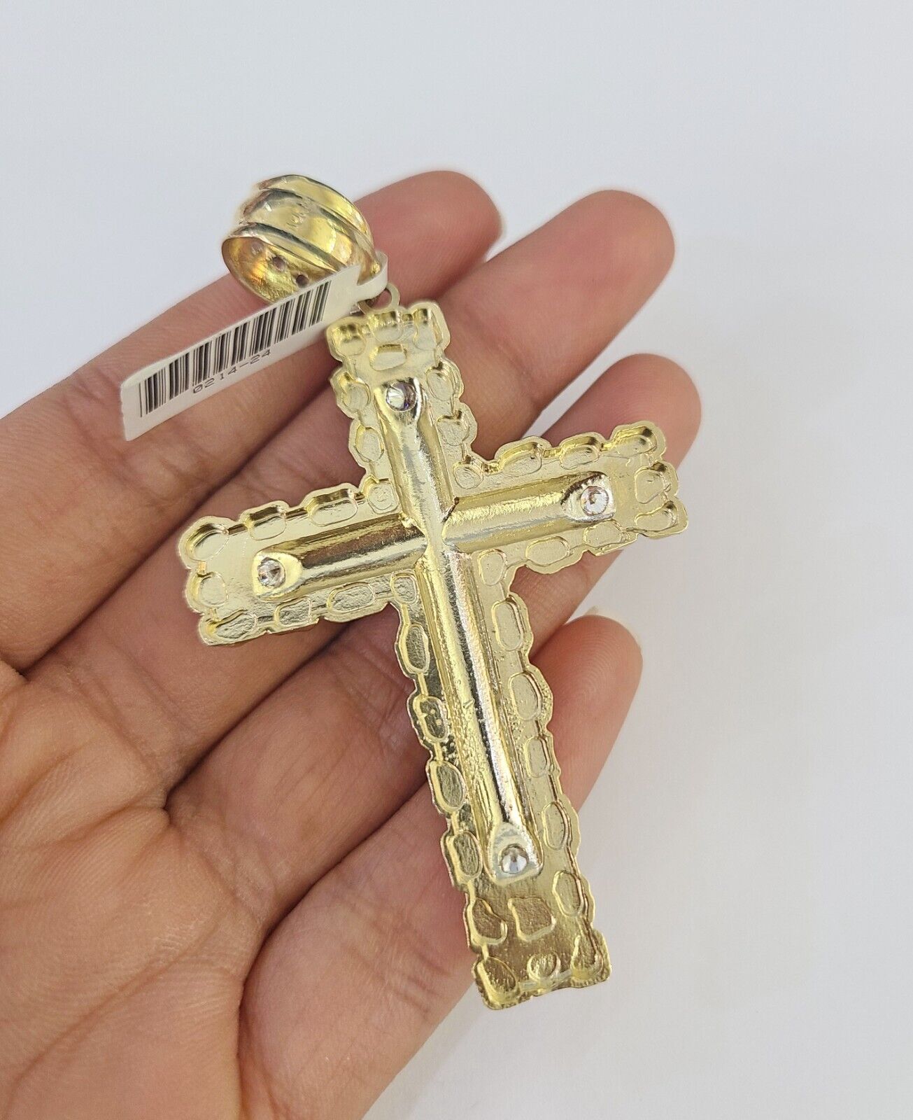 Real 10k Rope Chain Jesus Cross Charm Set 7mm 20"-28" Inch Necklace Yellow Gold