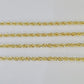 14k Rope Chain Solid Yellow Gold 3mm 18"-26" Inch Men Women Genuine Necklace