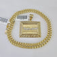 10k Gold Byzantine Necklace Last Supper Charm 20-28 inches 3mm REAL SET Chain