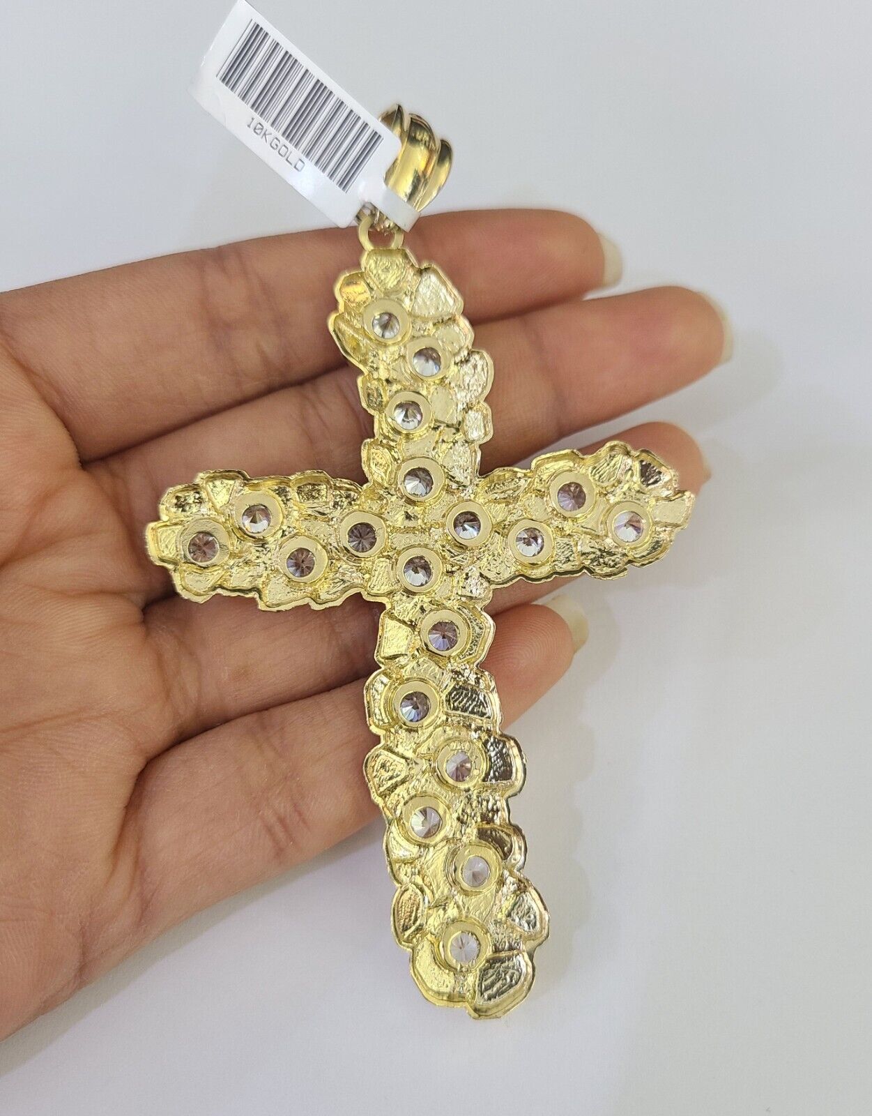 Real 10k Rope Chain Jesus Cross Charm Set 8mm 20"-30" Inch Necklace Yellow Gold