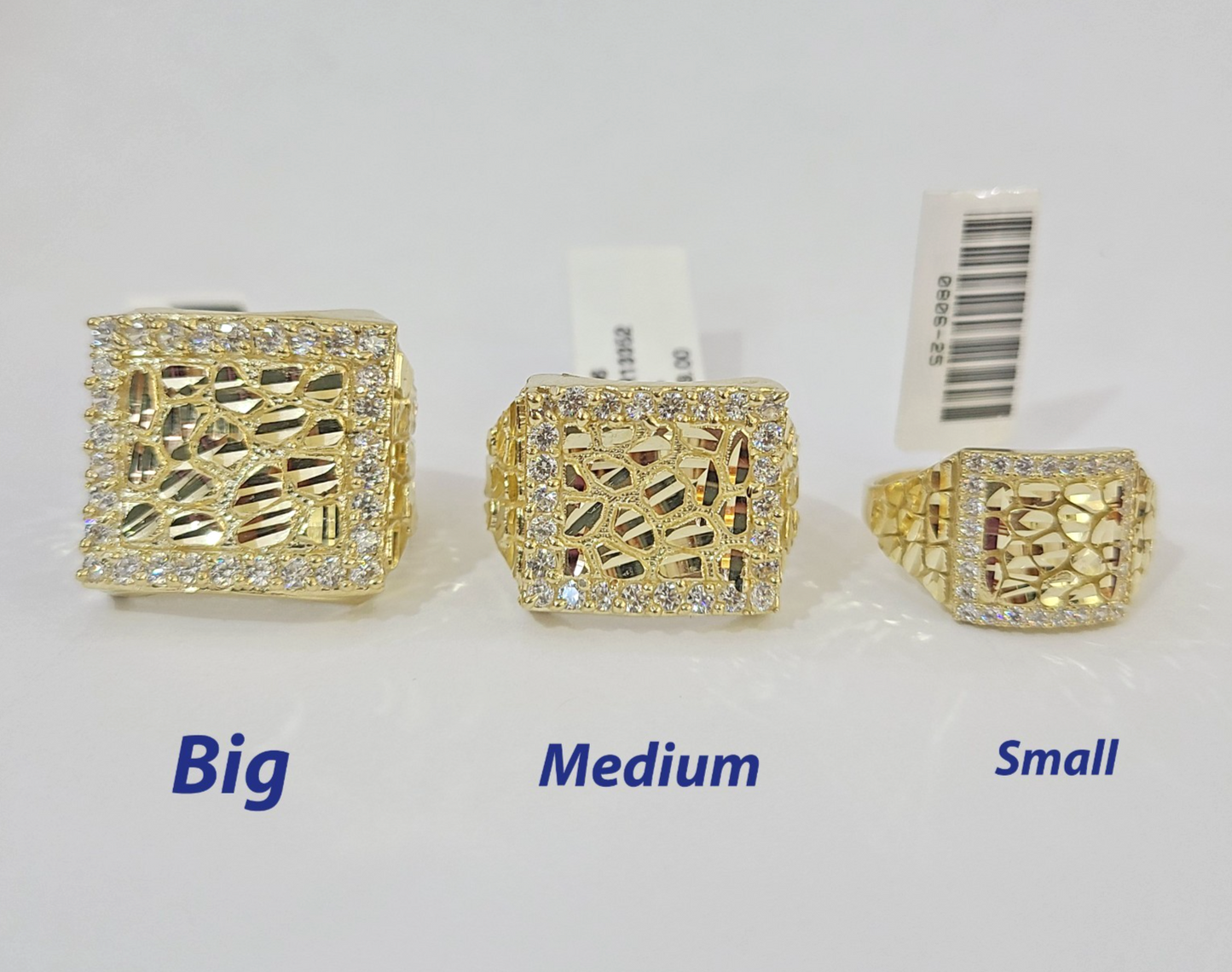 10k Nugget Ring Yellow Gold Women Men Real Genuine