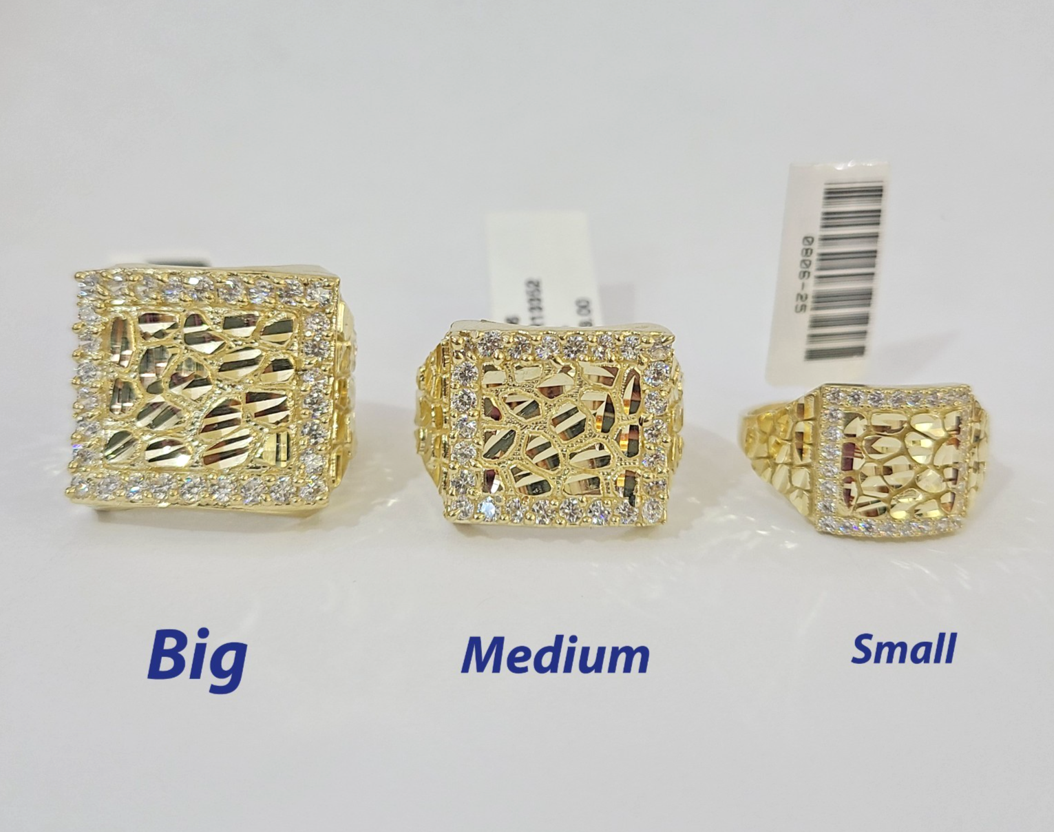 10k Nugget Ring Yellow Gold Women Men Real Genuine