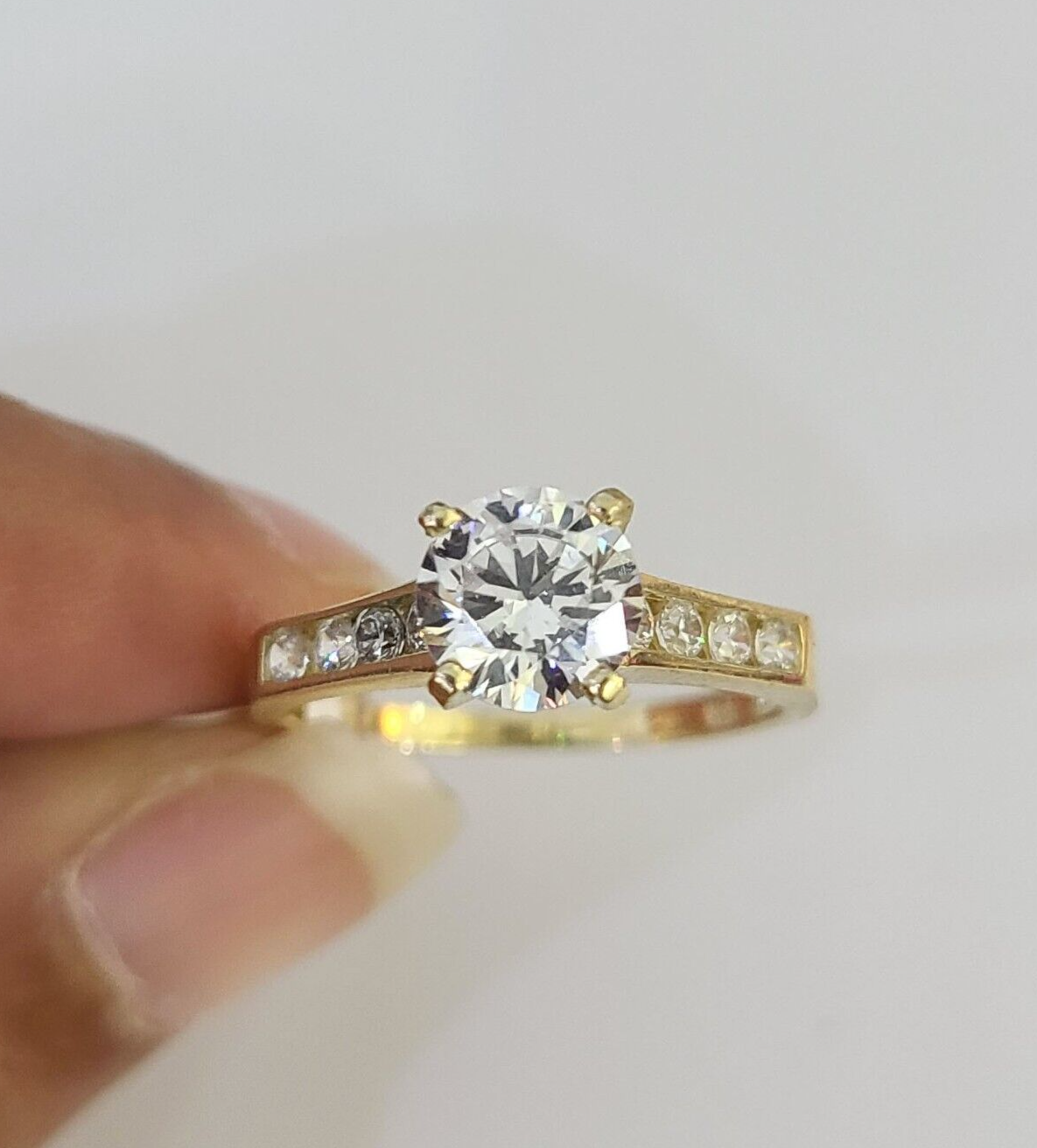 Real 10k Yellow Gold Ring Wedding Engagement Casual 10Kt Genuine