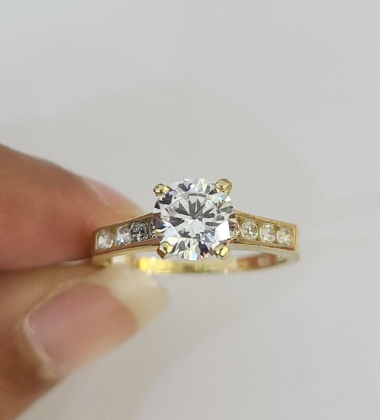 Real 10k Yellow Gold Ring Wedding Engagement Casual 10Kt Genuine