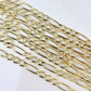 Real 14k Solid Gold Chain Figaro Link Necklace 4mm 18"-28" Men Women 14kt