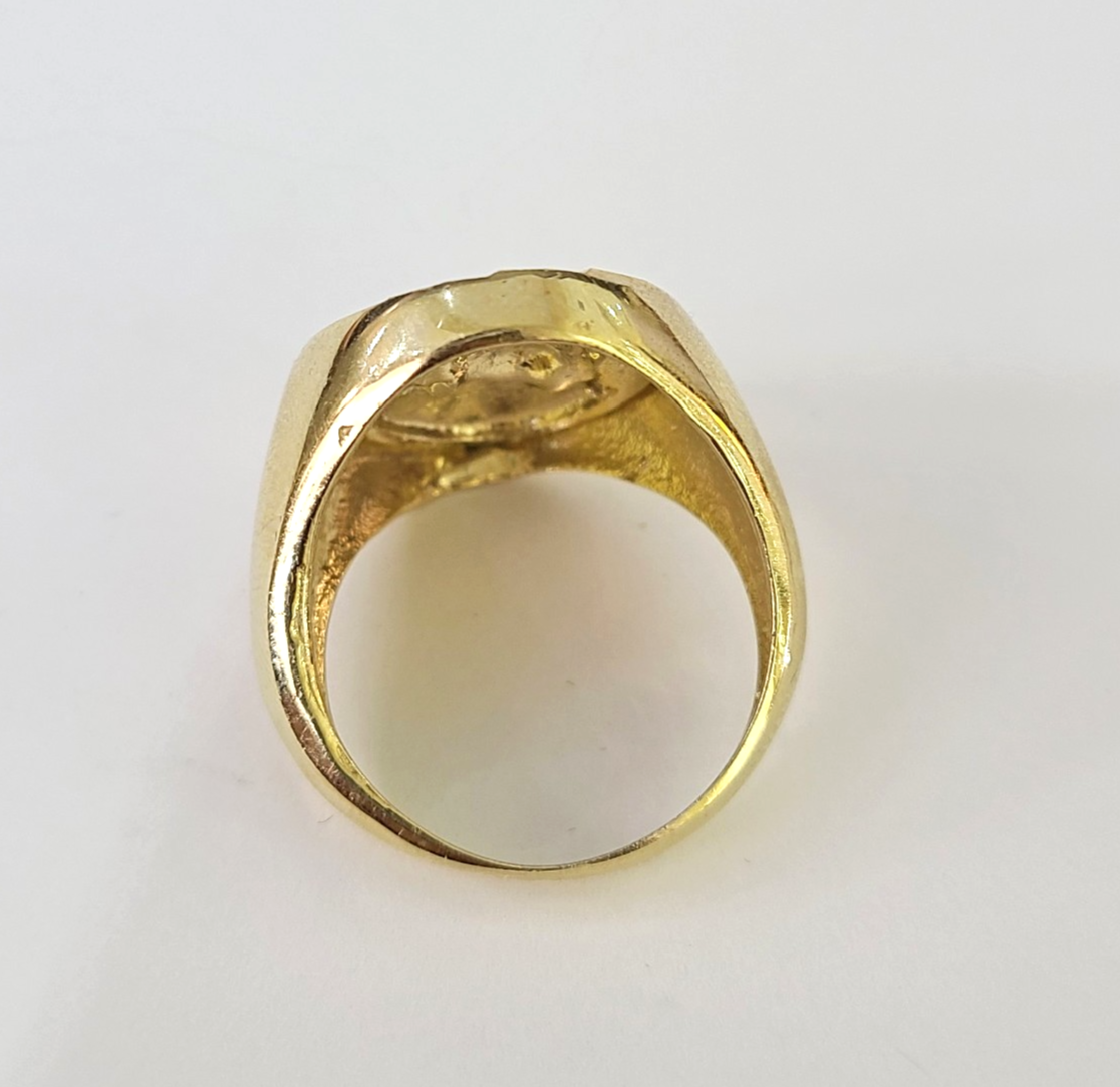10k Jesus Head Ring Yellow Gold Men Real Genuine