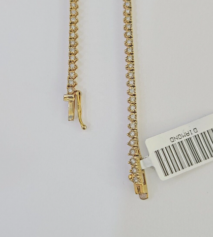 10k Diamond Chain Necklace Yellow Gold Men Women Real Genuine