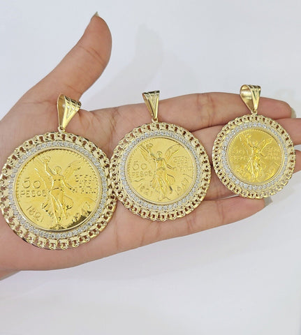 10k Centenario Coin Charm Yellow Gold 50 Pesos 1947 Mexican Coin