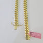 14K Solid Miami Cuban Bracelet Yellow Gold Box Clasp 8" Inch 8mm Link