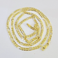 10K Solid Figaro Link Chain Necklace Yellow Gold 3mm 18" 20" 22" 10kt