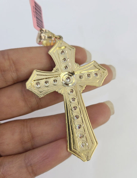 14k Jesus Christ Cross Charm Pendant Yellow Gold REAL Genuine 14kt