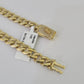 Real 10K Royal Monaco Bracelet Yellow Gold 7" Box Clasp 7mm Genuine Unisex