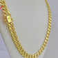 10k Yellow Gold 8mm Miami Cuban Link Chain Necklace 20-28 Inches Real