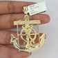 10K Franco Chain Jesus Anchor Pendant Charm Necklace 20"-26" 3mm Gold Yellow SET