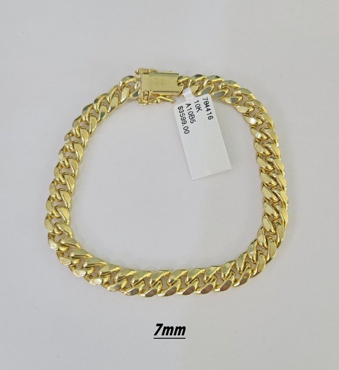 Real 10k Miami Cuban link Bracelet 6mm-11mm 7.5"-9" 10kt Yellow Gold