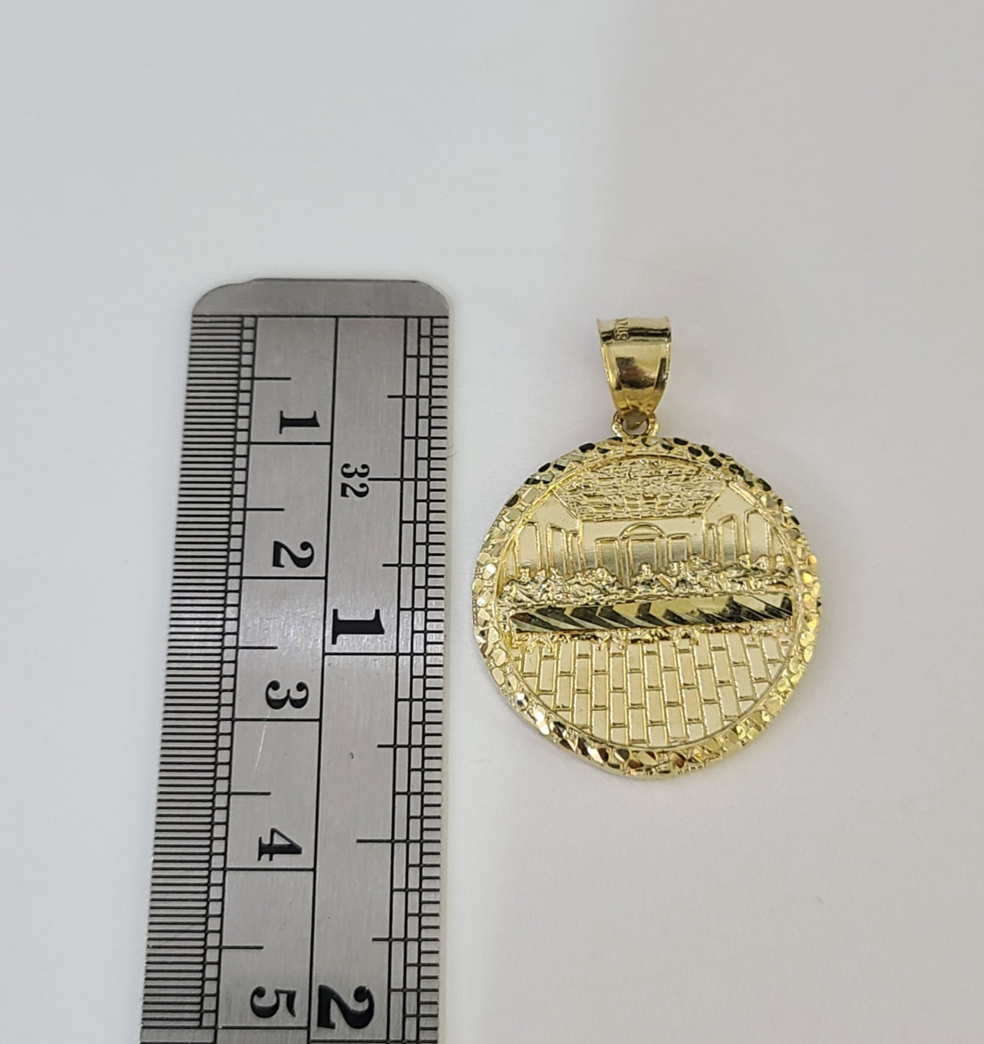 10k Aztec Calendar Charm Pendant Men Women 10kt Real Yellow Gold