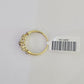 Real 10k Yellow Gold Hearts Ring Wedding Engagement Casual 10Kt Genuine