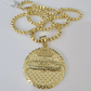Real 10k Gold Byzantine Necklace Last Supper Nugget 20"-30" 3mm Pendant SET