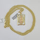 10K Gold Miami Cuban Chain Virgin Mary Charm 20"-28" 3mm REAL Pendant