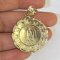 Real 10K Jesus Virgin Mary Pendent Charm 10kt yellow Gold Guadalupe