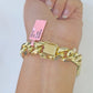 14K Solid Yellow Gold Miami Cuban Bracelet Box Clasp 8 Inch 13mm Link HEAVY