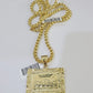 10k Gold Byzantine Necklace Last Supper Charm 18-26 inches 3mm REAL SET Chain