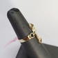 Real 14k Jesus Cross Hearts Ring Band Casual Wedding Engagement Yellow Gold