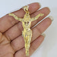 Real 10k Miami Cuban Chain Jesus Charm 4mm Yellow Gold Necklace Pendant 18"-26"