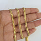 18k Solid Miami Cuban Necklace Chain Yellow Gold 4mm 18" 20" 22" 24" Inch Real