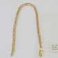 10K Yellow Gold Turkish Byzantine Link Bracelet 4mm 9" inch Real Genuine