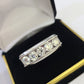 REAL 14k White Gold Diamond Ring Lab Created Wedding Engagement Mens Male