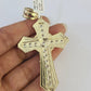 Real 10k Rope Chain Jesus Cross Charm Set 8mm 20"-30" Inch Necklace Yellow Gold