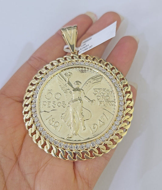 10k Centenario Coin Charm Yellow Gold 50 Pesos 1947 Mexico/Mexican Coin