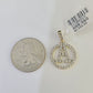 10k Diamond A Charm Pendant Initial Alphabet Letter Real Genuine Yellow Gold