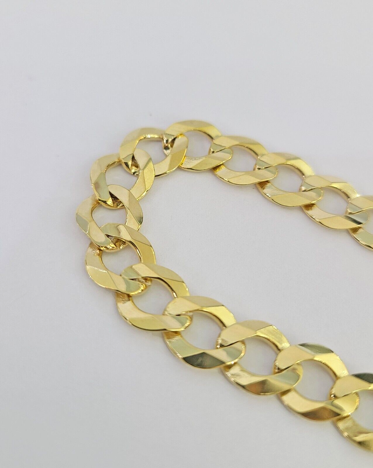 10k Solid Cuban Curb Link Bracelet Gold 8mm 8 Inches Real Yellow Gold