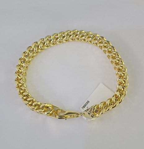 10k Franco Bracelet 8mm 8" Inch Yellow Gold Men Women Link Real 10kt