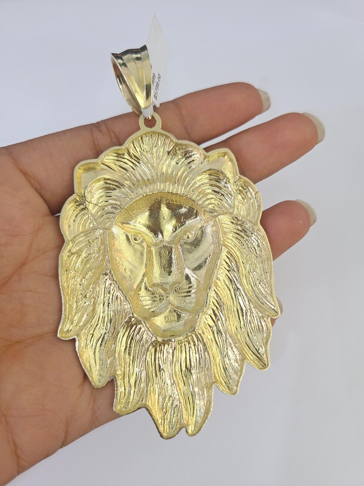 10k Gold Byzantine Necklace Lion Charm 20-30 inches 9mm REAL Yellow SET Chain