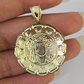 Real 10K Jesus Virgin Mary Pendent Charm 10kt yellow Gold 1.5" Guadalupe